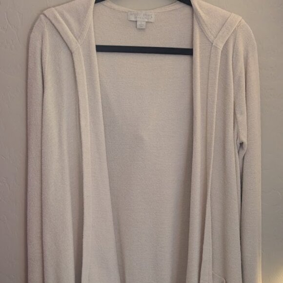Barefoot Dreams Cozy Chic Ultra Lite Seashore Cardigan with Hood Sz Small NWOT - Picture 3 of 10